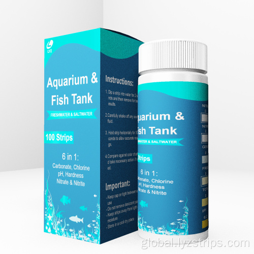 Water Test Strips 6 Way Aquarium Testing Strips for Fish Tank 6 way Supplier